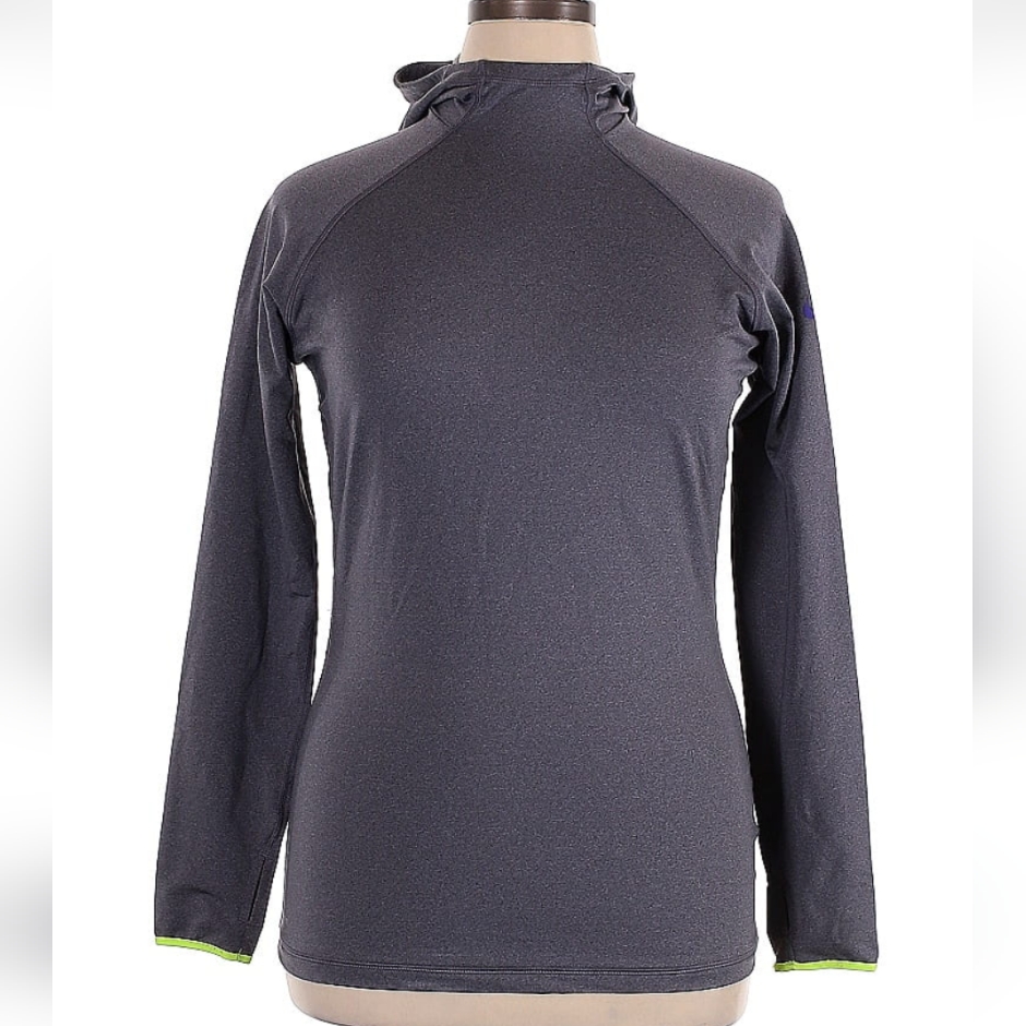 Nike Women's Dark Purple Hooded Long Sleeve Sweatshirt
